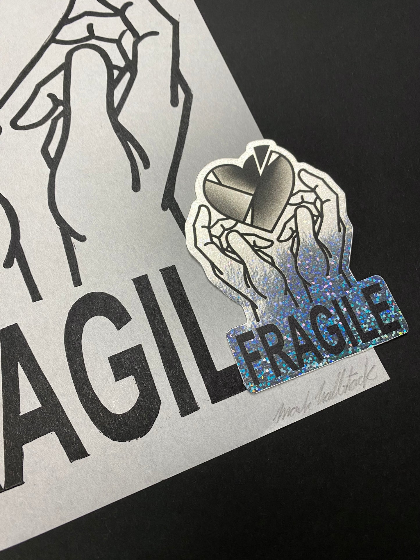 FRAGILE LINO PRINT